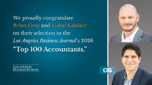 Brian Gray and Yishai Kabaker recognized as Top 100 Accountants by the Los Angeles Business Journal
